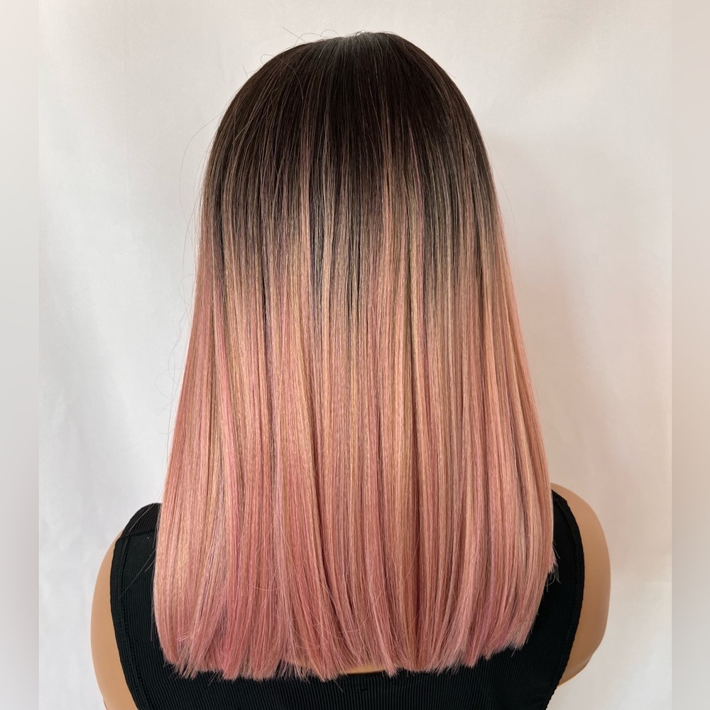 Pretty in Pink is this “Put On & Go” Premium Fibre Wig with Bangs 🎀 - Picture 10 of 11